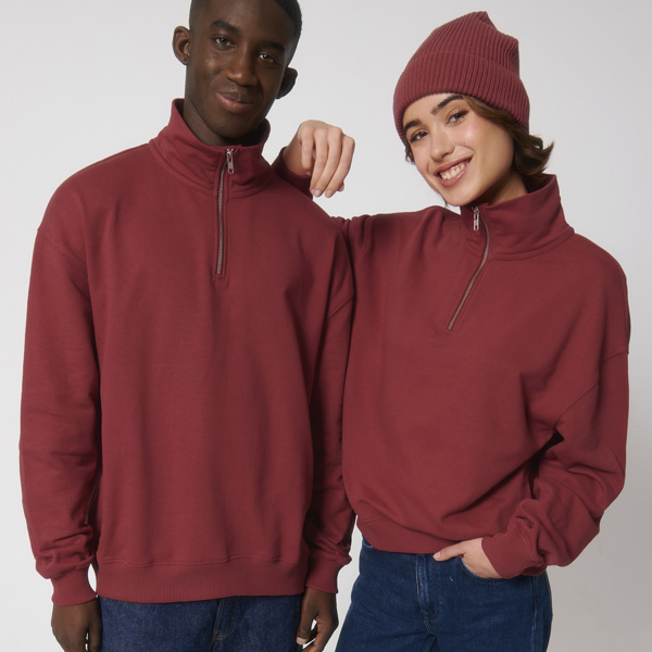 Miller Dry - Unisex Organic Boxy Dry Feel Quarter Zip Thumbnail